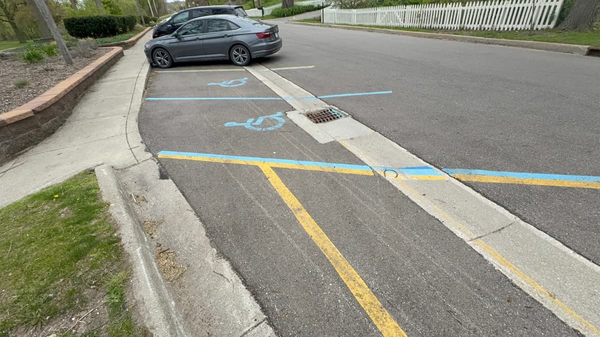 Freshly sealcoated residential street